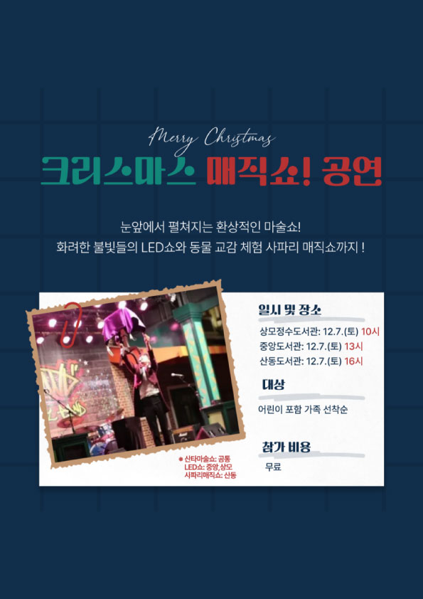 크리스마스 매직쇼! 공연